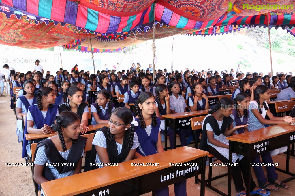 Project 511 - Donation of 25,000 benches for Govt Schools at Govt High School, Banjara Hills, Hyderabad