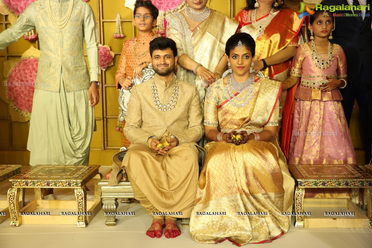 Grand Wedding of Harika with Karteek at N Convention, Hyderabad