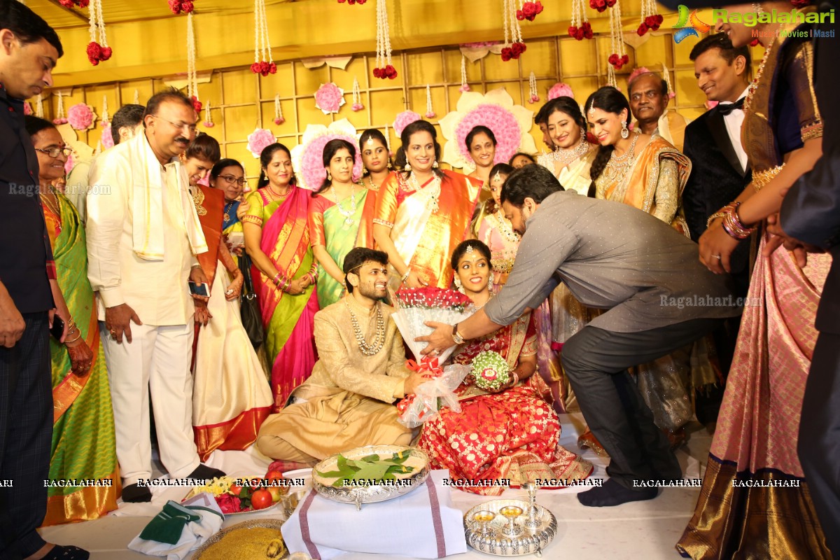 Grand Wedding of Harika with Karteek at N Convention, Hyderabad