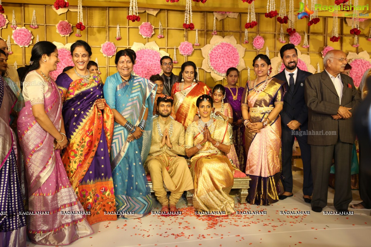 Grand Wedding of Harika with Karteek at N Convention, Hyderabad