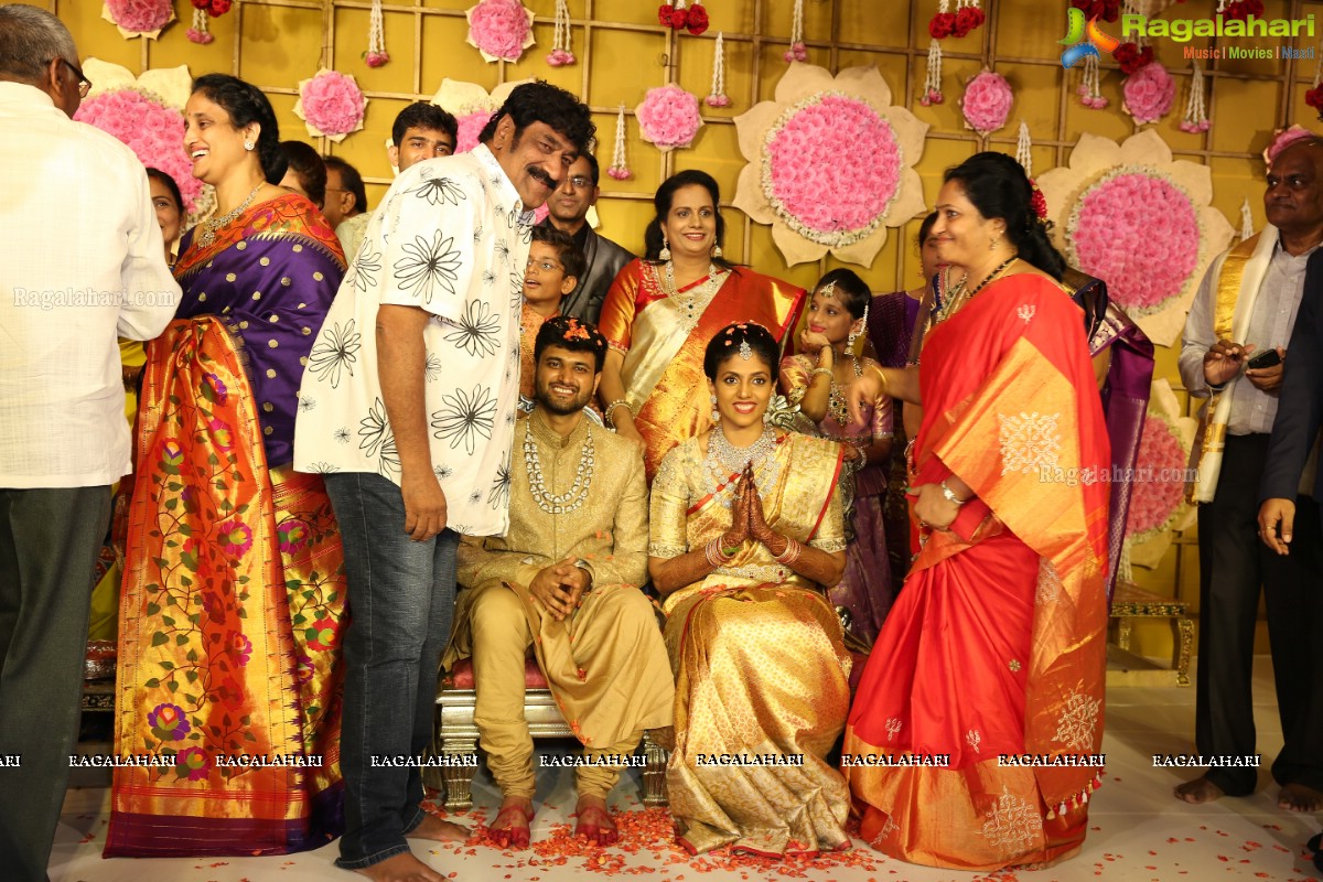 Grand Wedding of Harika with Karteek at N Convention, Hyderabad