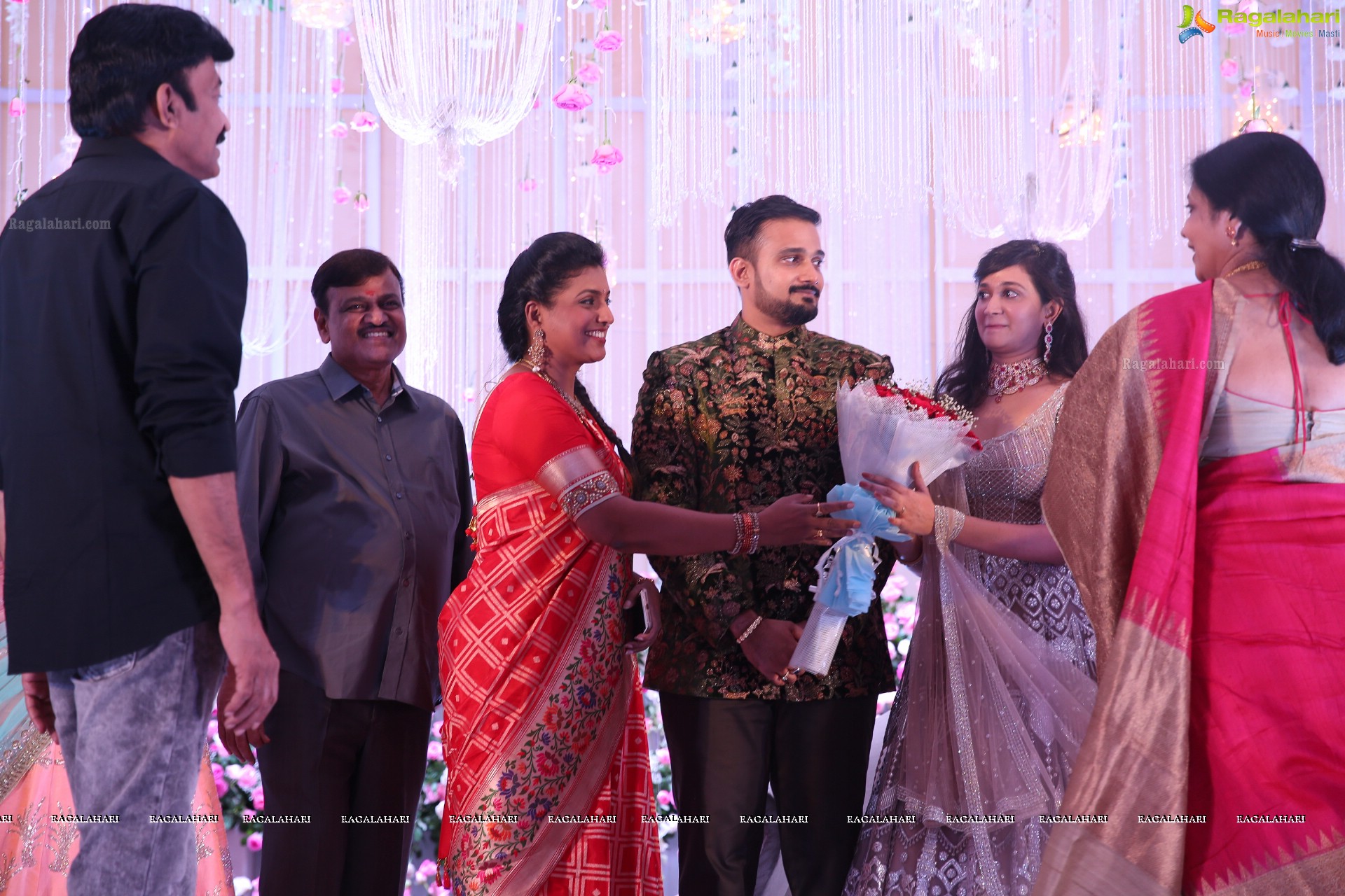 Grand Engagement Ceremony of Karthik with Depthi Sai at Trident, Hyderabad