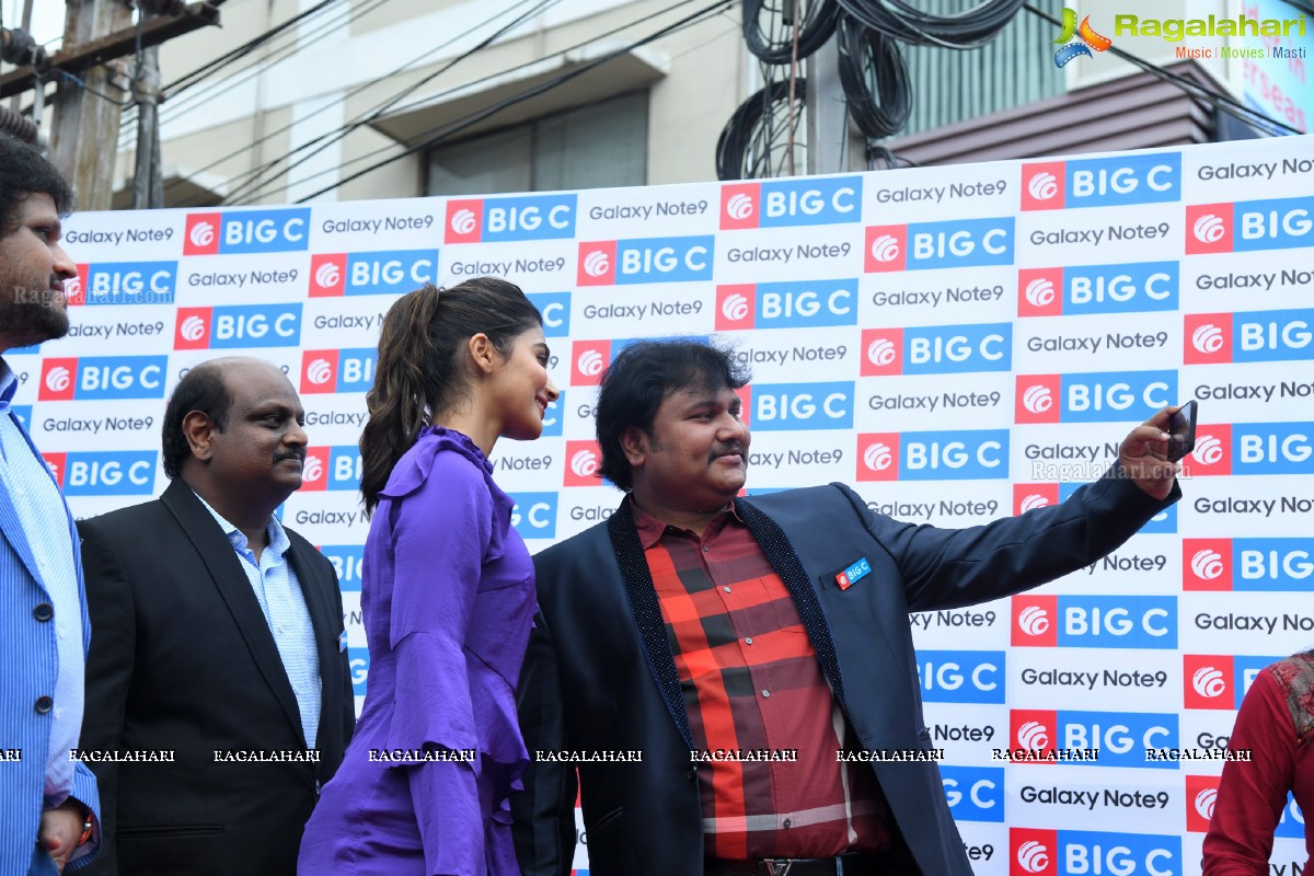 Pooja Hegde launches Samsung Galaxy Note 9 at Big C Store, Madhapur, Hyderabad