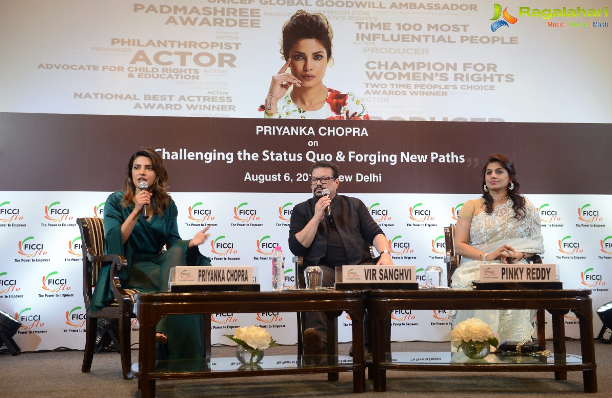 FICCI Priyanka Chopra In Conversation with Vir Sanghvi on Challenging the Status Quo & Forging New Paths, New Delhi