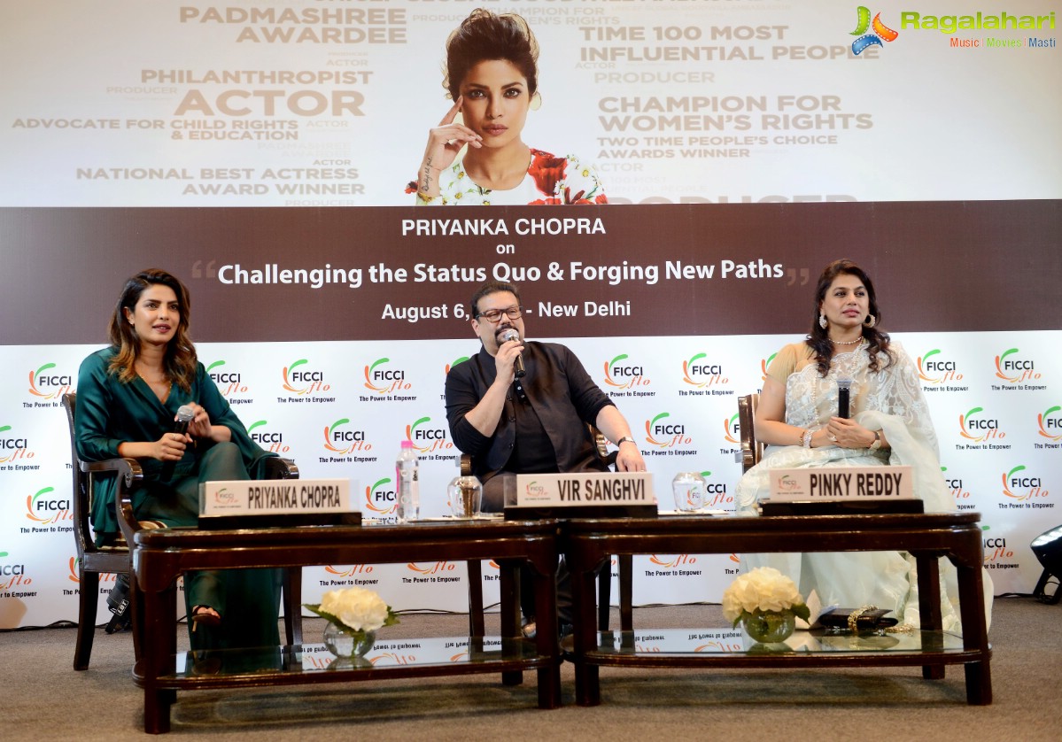 FICCI Priyanka Chopra In Conversation with Vir Sanghvi on Challenging the Status Quo & Forging New Paths, New Delhi