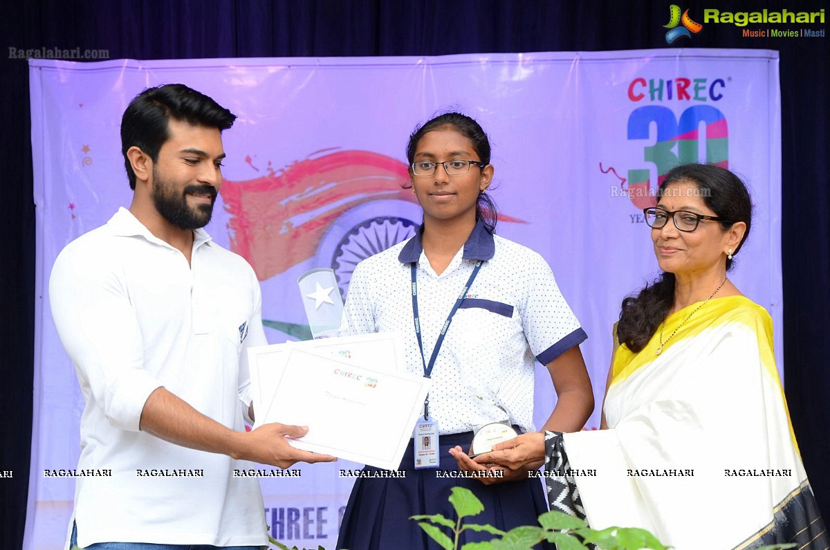 Ram Charan celebrates Independence Day at Chirec School