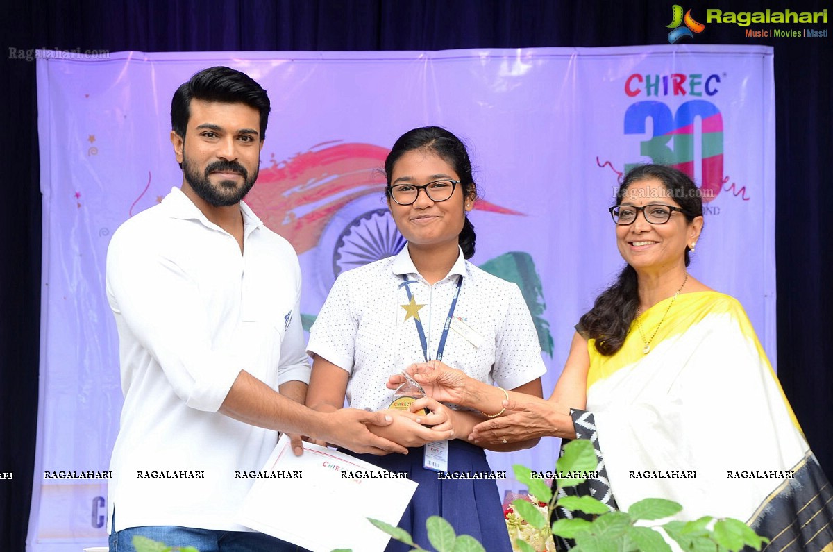 Ram Charan celebrates Independence Day at Chirec School