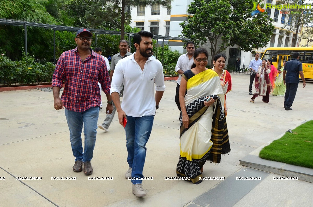 Ram Charan celebrates Independence Day at Chirec School