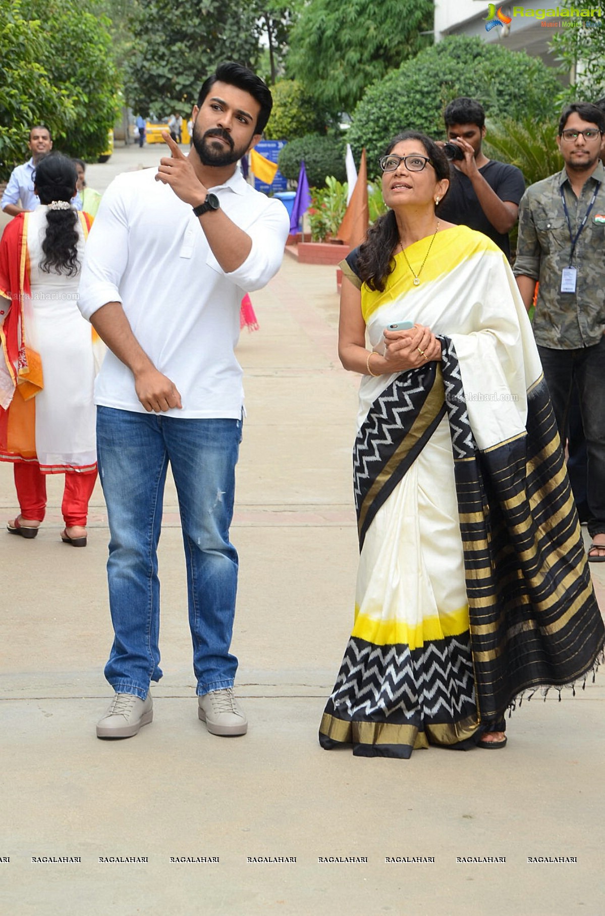 Ram Charan celebrates Independence Day at Chirec School