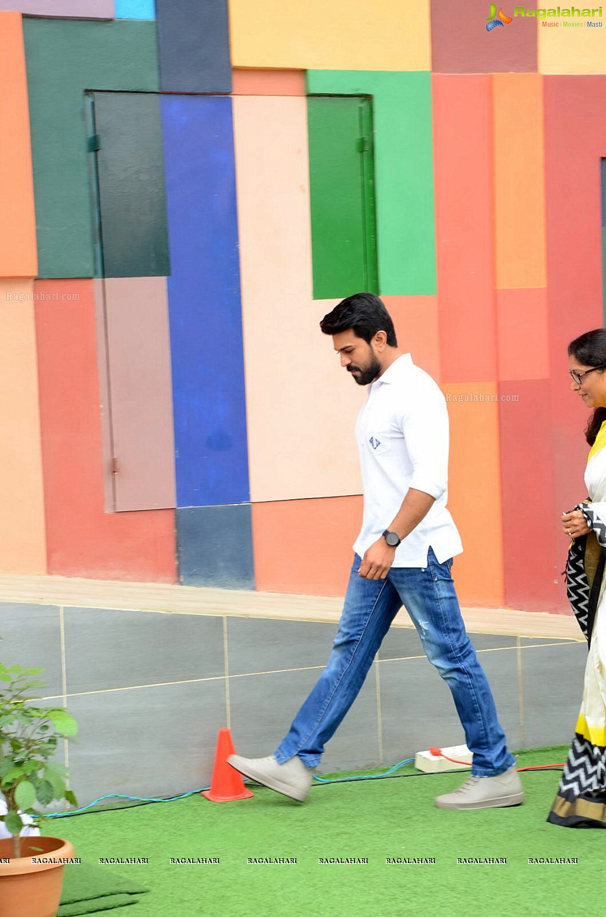 Ram Charan celebrates Independence Day at Chirec School