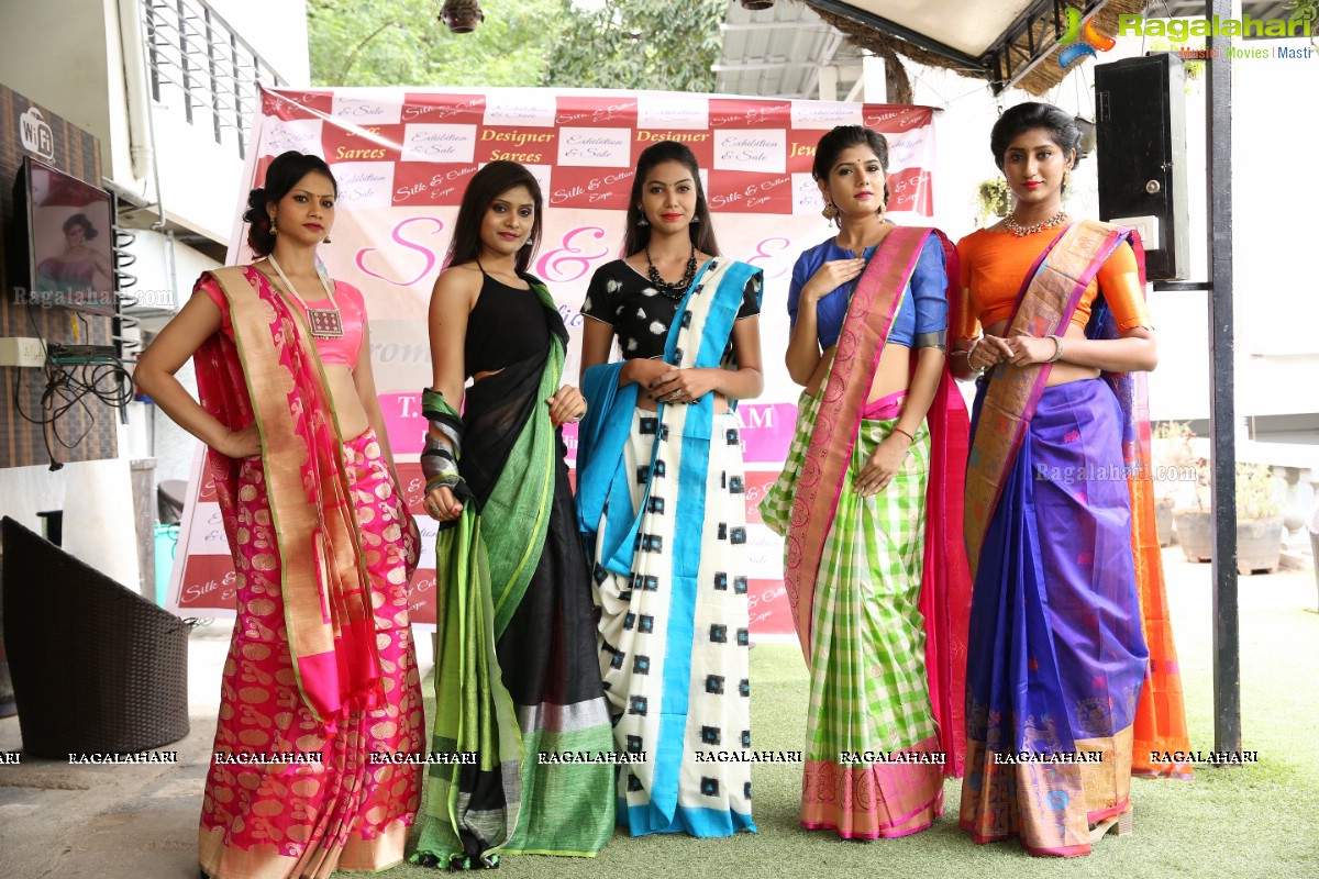 Silk and Cotton Expo Curtain Raiser at Cafe Hut-K, Jubilee Hills, Hyderabad