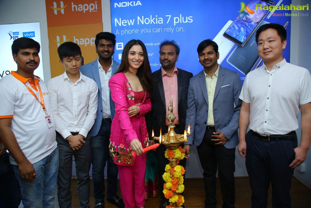 Tamannaah Bhatia launches Happi Mobiles at Bhimavaram