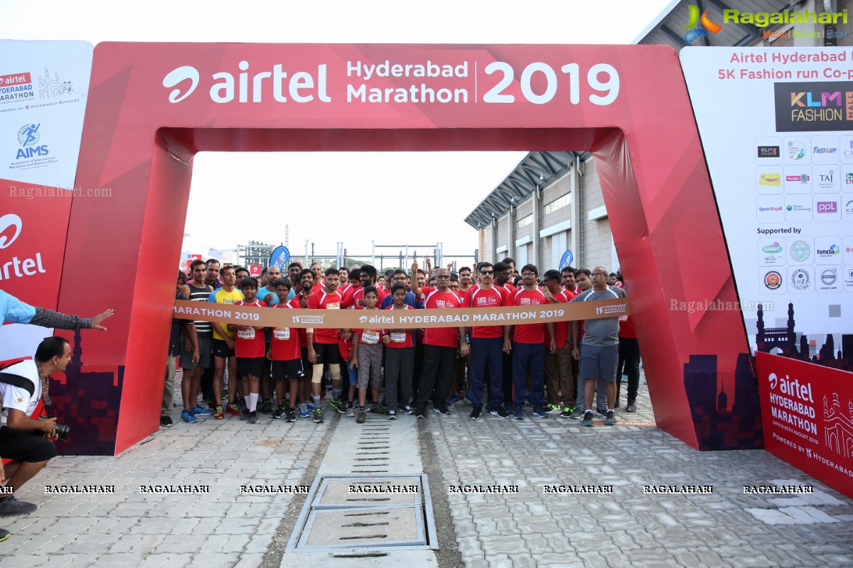 Airtel Hyderabad Marathon 2019 5K RUN, 5K CXO RUN & Costume Run at Hitex Exhibition Centre