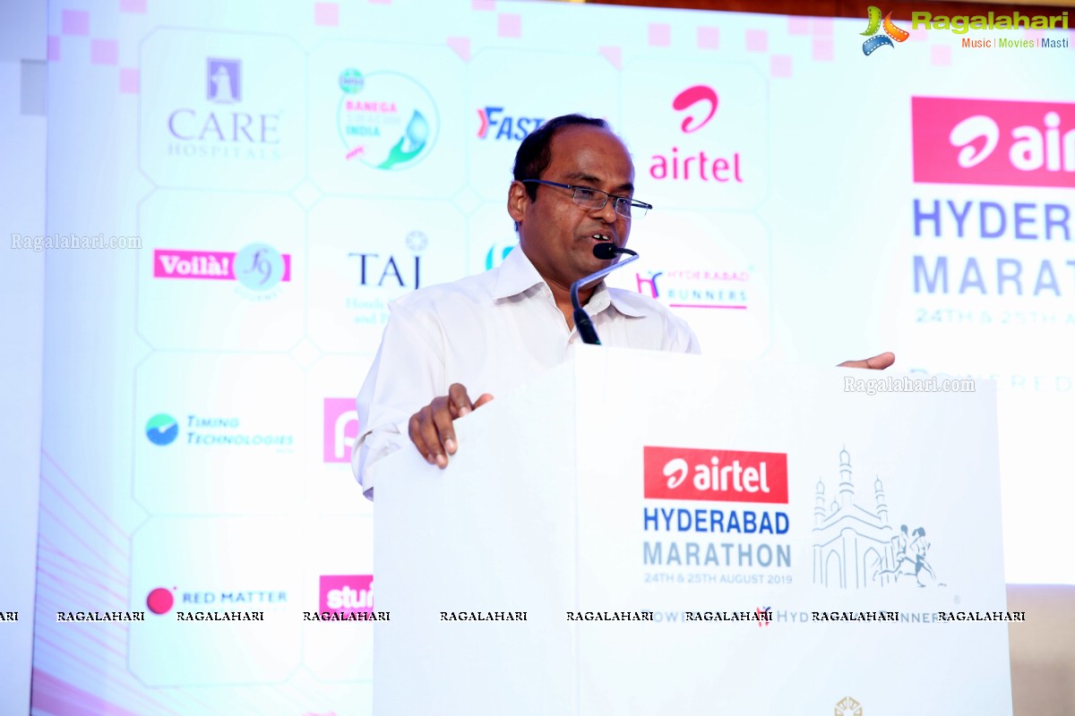 Airtel Hyderabad Marathon 2019 Press Meet at Taj Krishna 