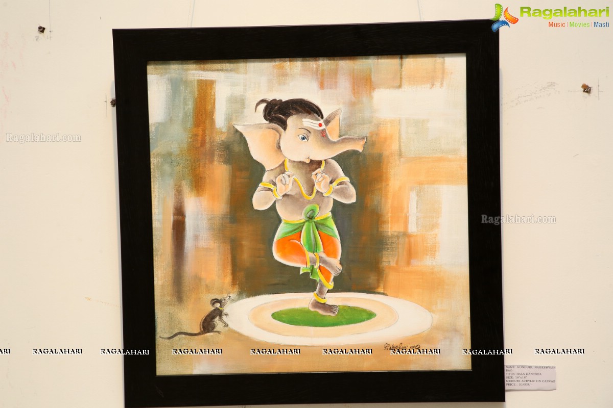 108 Lord Ganesha Paintings Exhibition at State Gallery of Art