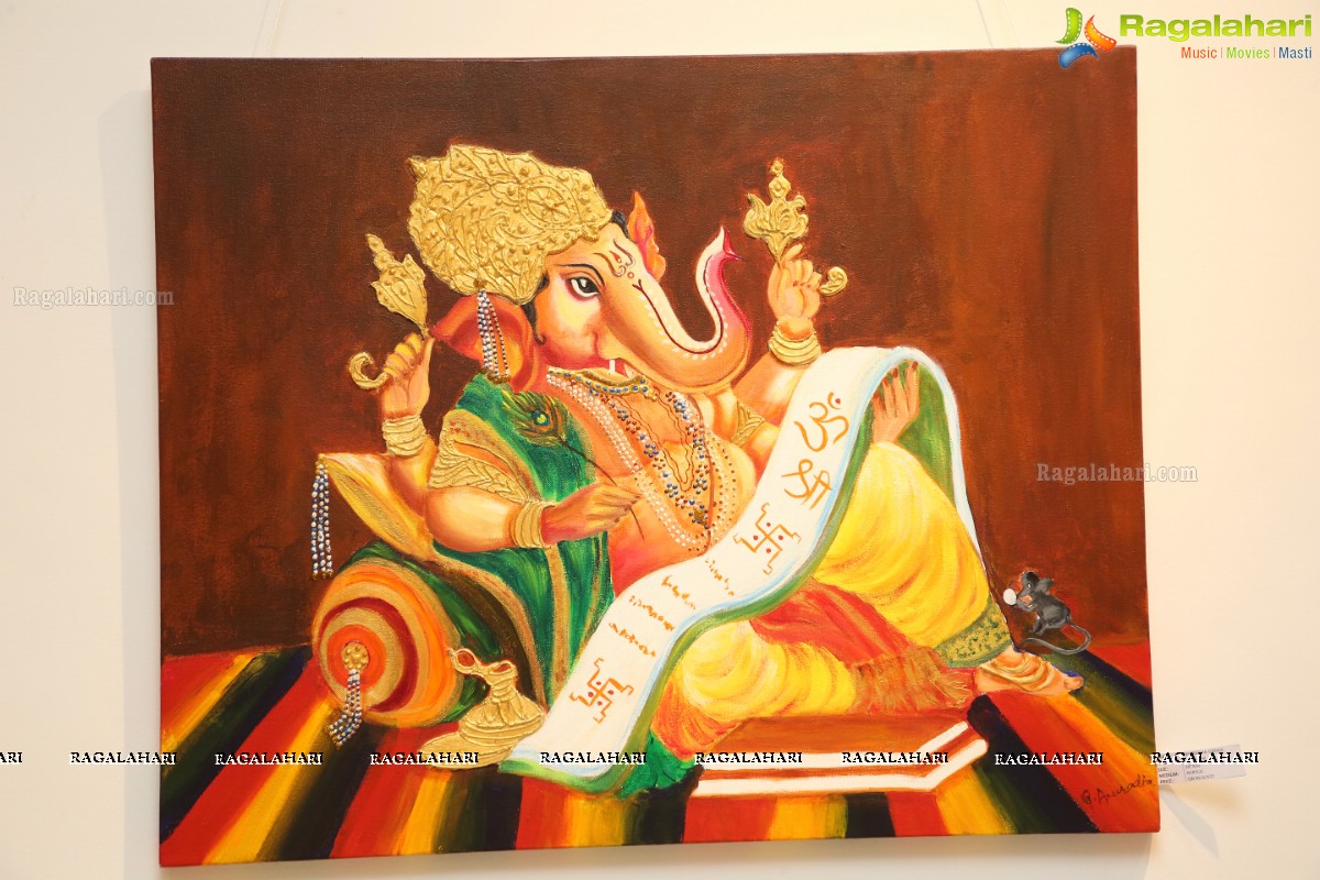 108 Lord Ganesha Paintings Exhibition at State Gallery of Art