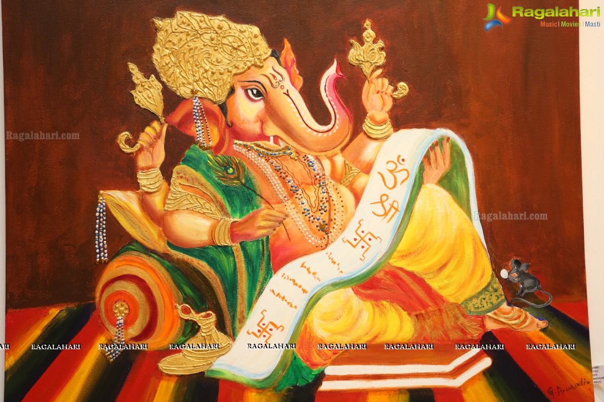 108 Lord Ganesha Paintings Exhibition at State Gallery of Art