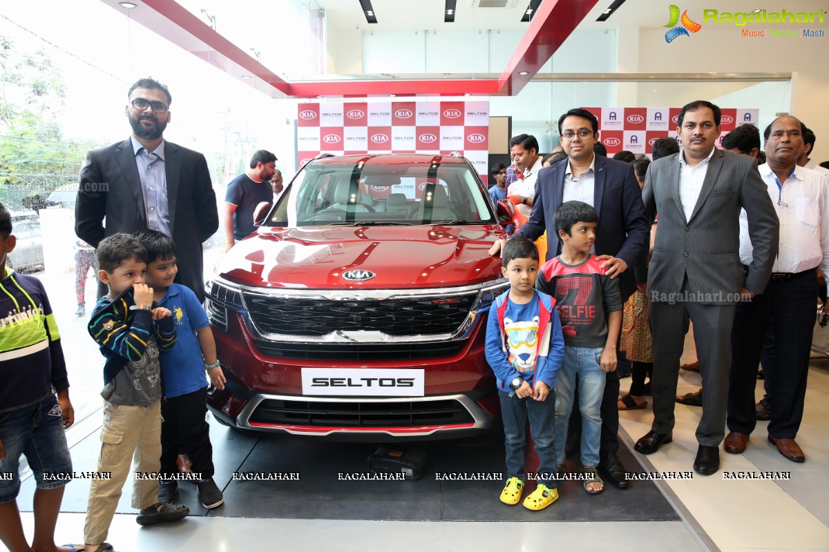 Kia Seltos Unveiled at Automotive Kia, Hyderabad