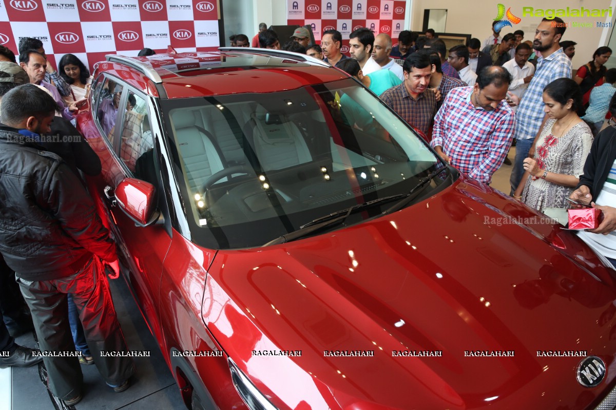 Kia Seltos Unveiled at Automotive Kia, Hyderabad