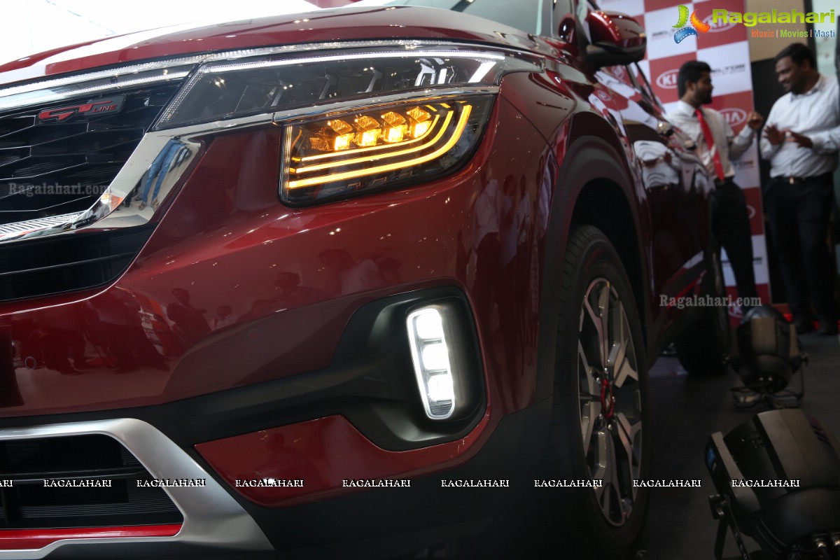 Kia Seltos Unveiled at Automotive Kia, Hyderabad