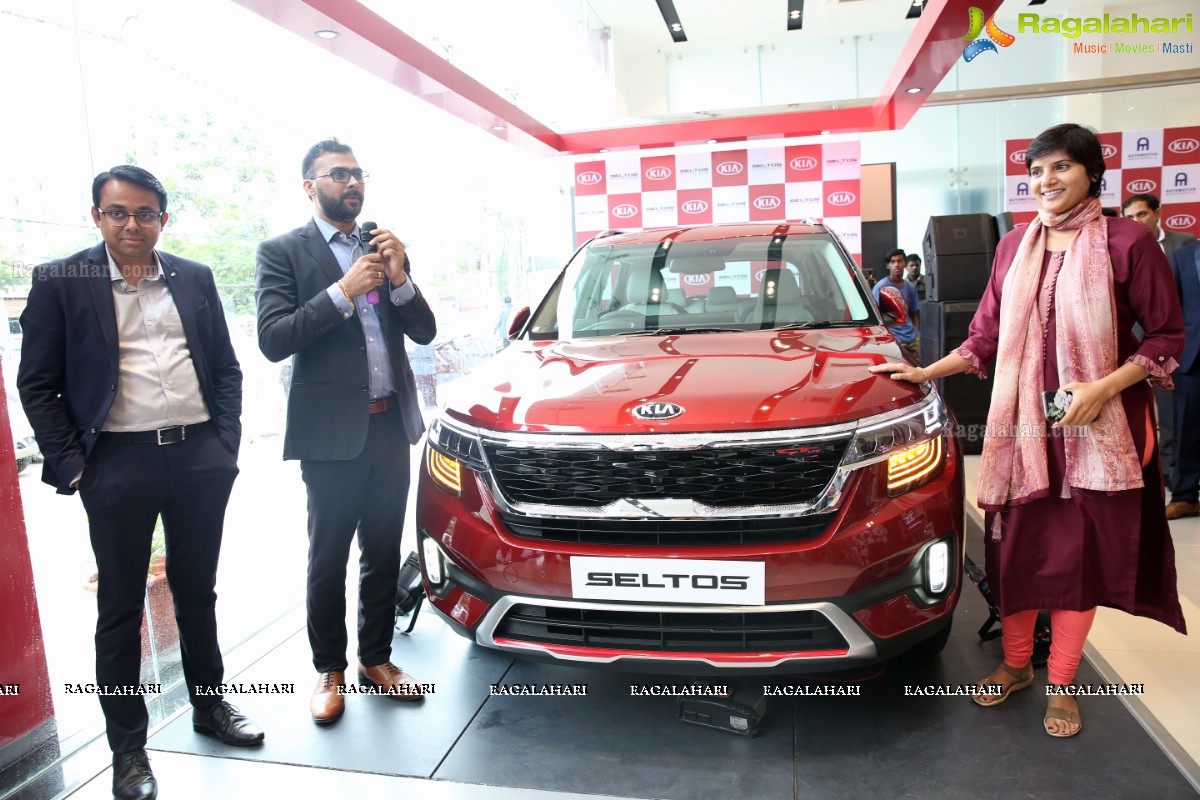 Kia Seltos Unveiled at Automotive Kia, Hyderabad