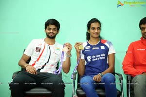 Badminton Stars PV Singhu & Sai Praneeth's Meet & Greet