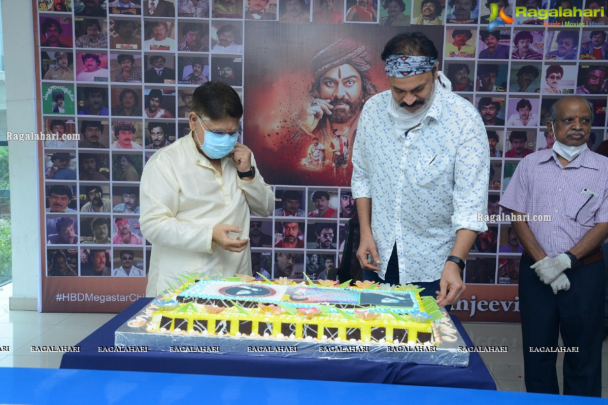 Allu Aravind And Naga Babu At Megastar Chiranjeevi Birthday Celebrations 2020 