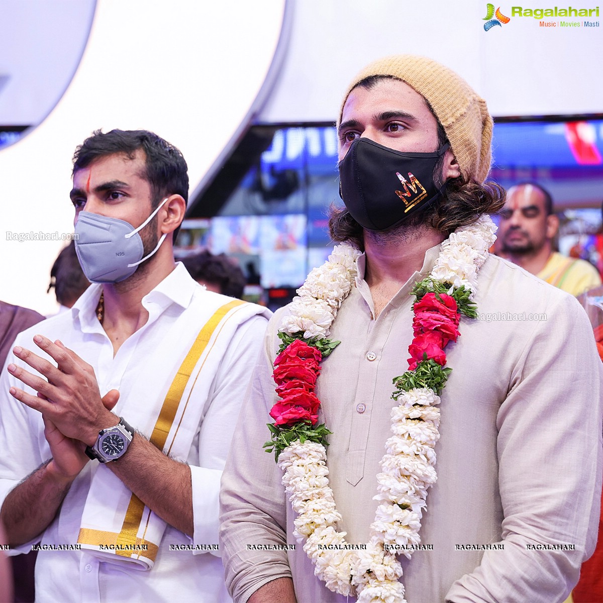 Allu Arjun and Vijay Devarakonda at aha's New Office Pooja Ceremony