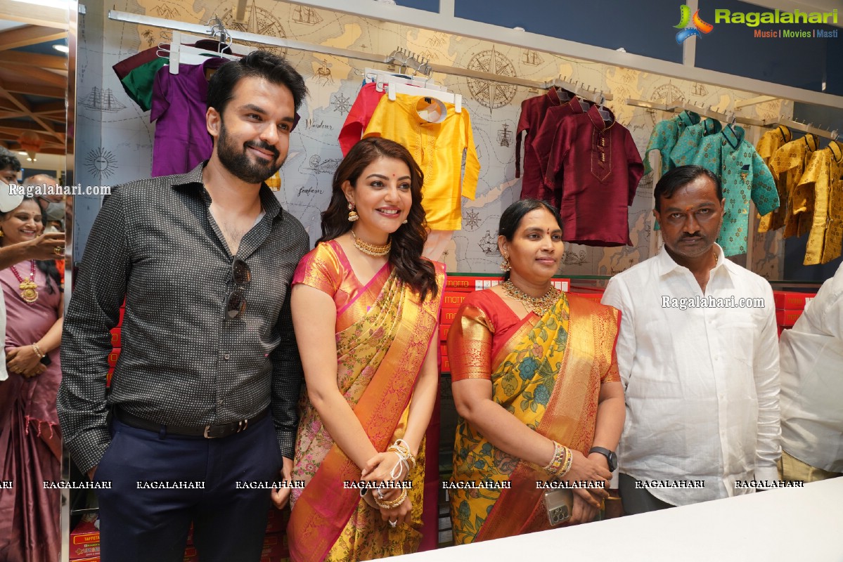 Kajal Aggarwal Launches Kasam Pullaiah Shopping Mall in Warangal Along with Husband Gautham