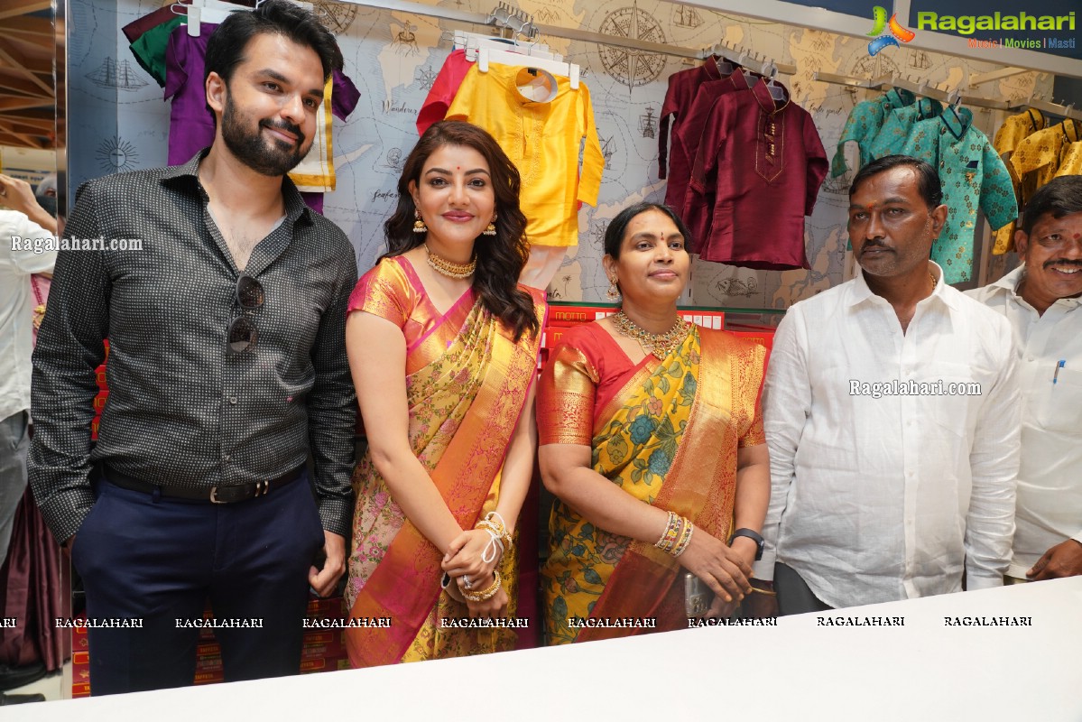 Kajal Aggarwal Launches Kasam Pullaiah Shopping Mall in Warangal Along with Husband Gautham