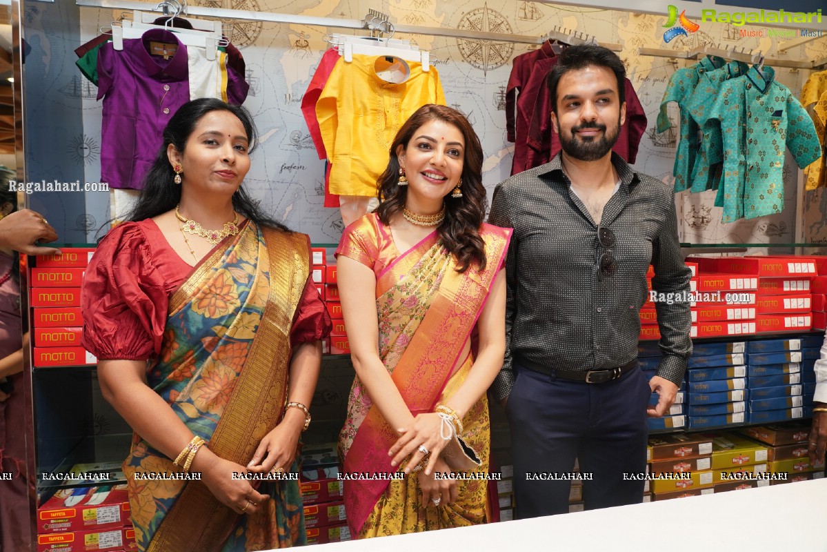 Kajal Aggarwal Launches Kasam Pullaiah Shopping Mall in Warangal Along with Husband Gautham