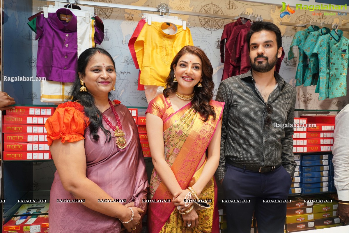 Kajal Aggarwal Launches Kasam Pullaiah Shopping Mall in Warangal Along with Husband Gautham