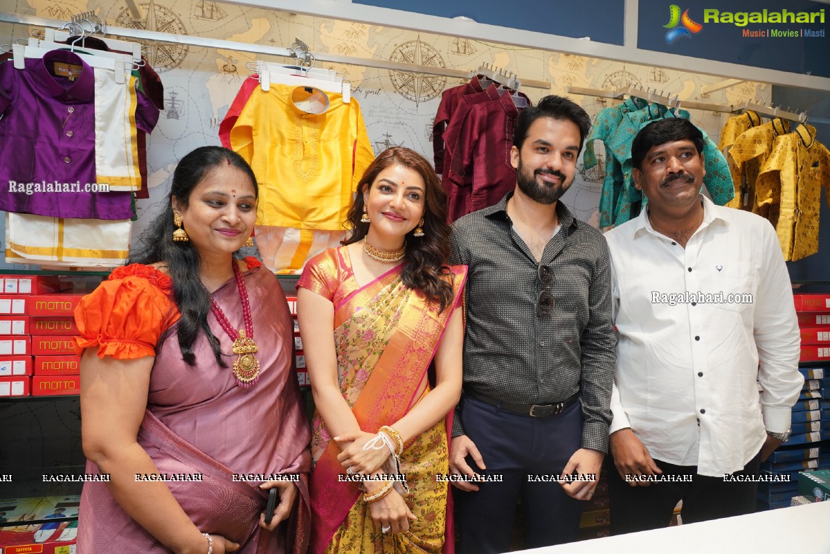 Kajal Aggarwal Launches Kasam Pullaiah Shopping Mall in Warangal Along with Husband Gautham