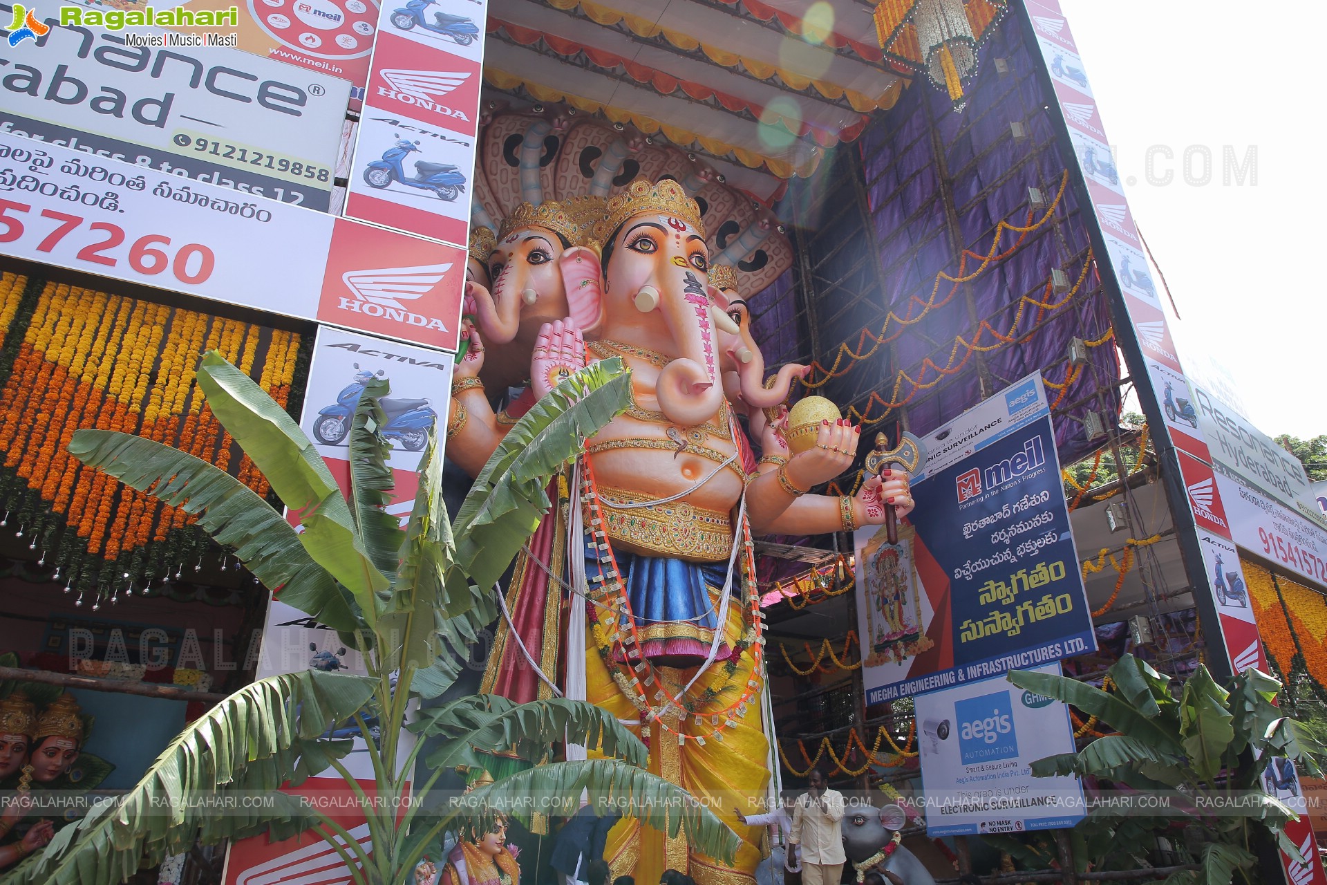 Khairatabad Ganesh 2022 as Shri Panchamukha Mahalakshmi Ganapati - The 50-Feet Tall Idol Made From Clay