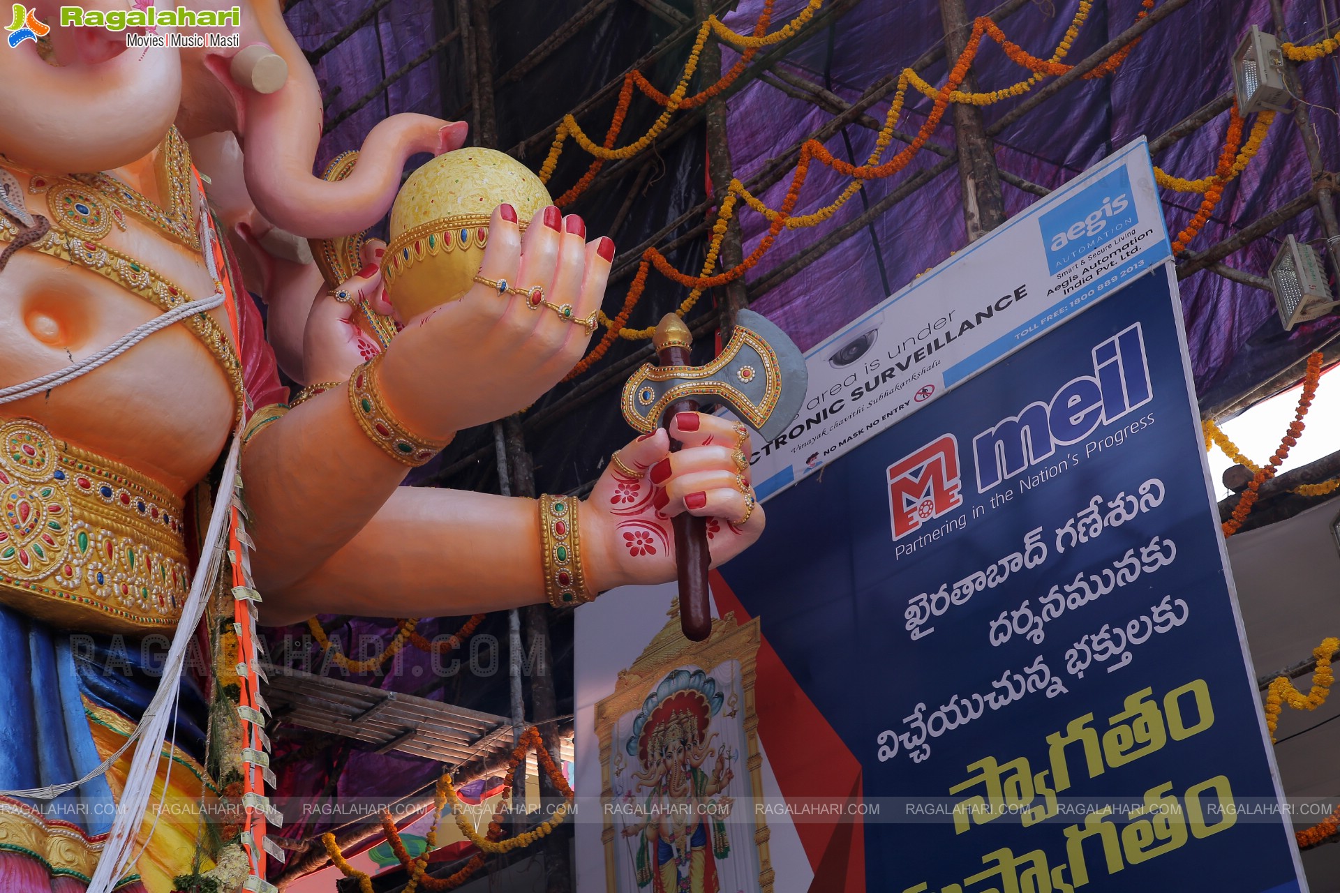 Khairatabad Ganesh 2022 as Shri Panchamukha Mahalakshmi Ganapati - The 50-Feet Tall Idol Made From Clay