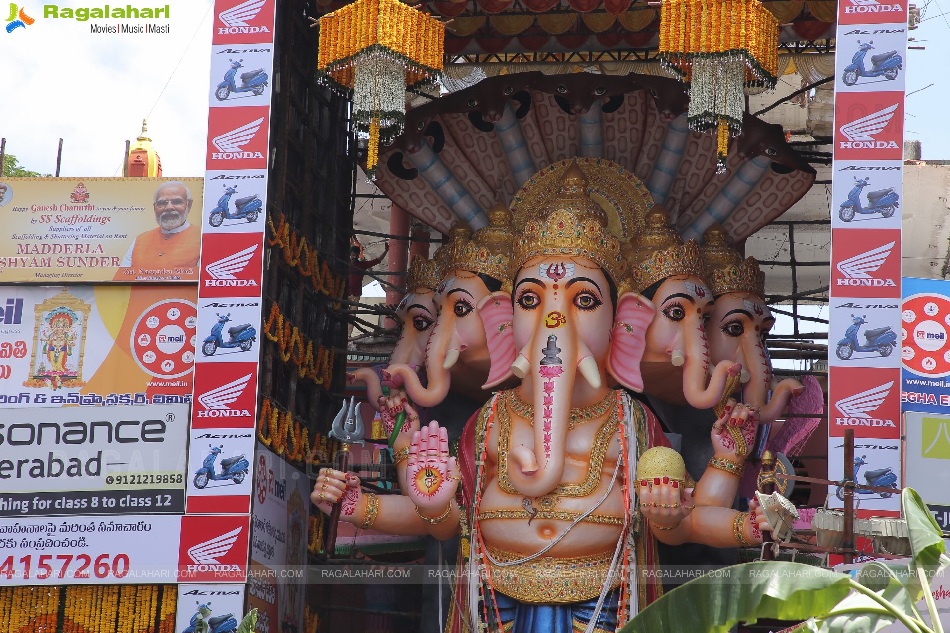 Khairatabad Ganesh 2022 as Shri Panchamukha Mahalakshmi Ganapati - The 50-Feet Tall Idol Made From Clay