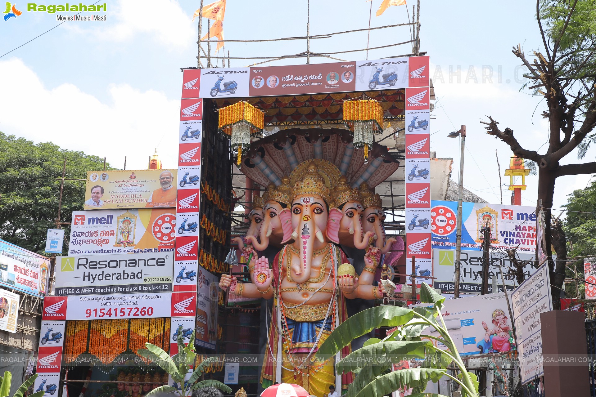 Khairatabad Ganesh 2022 as Shri Panchamukha Mahalakshmi Ganapati - The 50-Feet Tall Idol Made From Clay