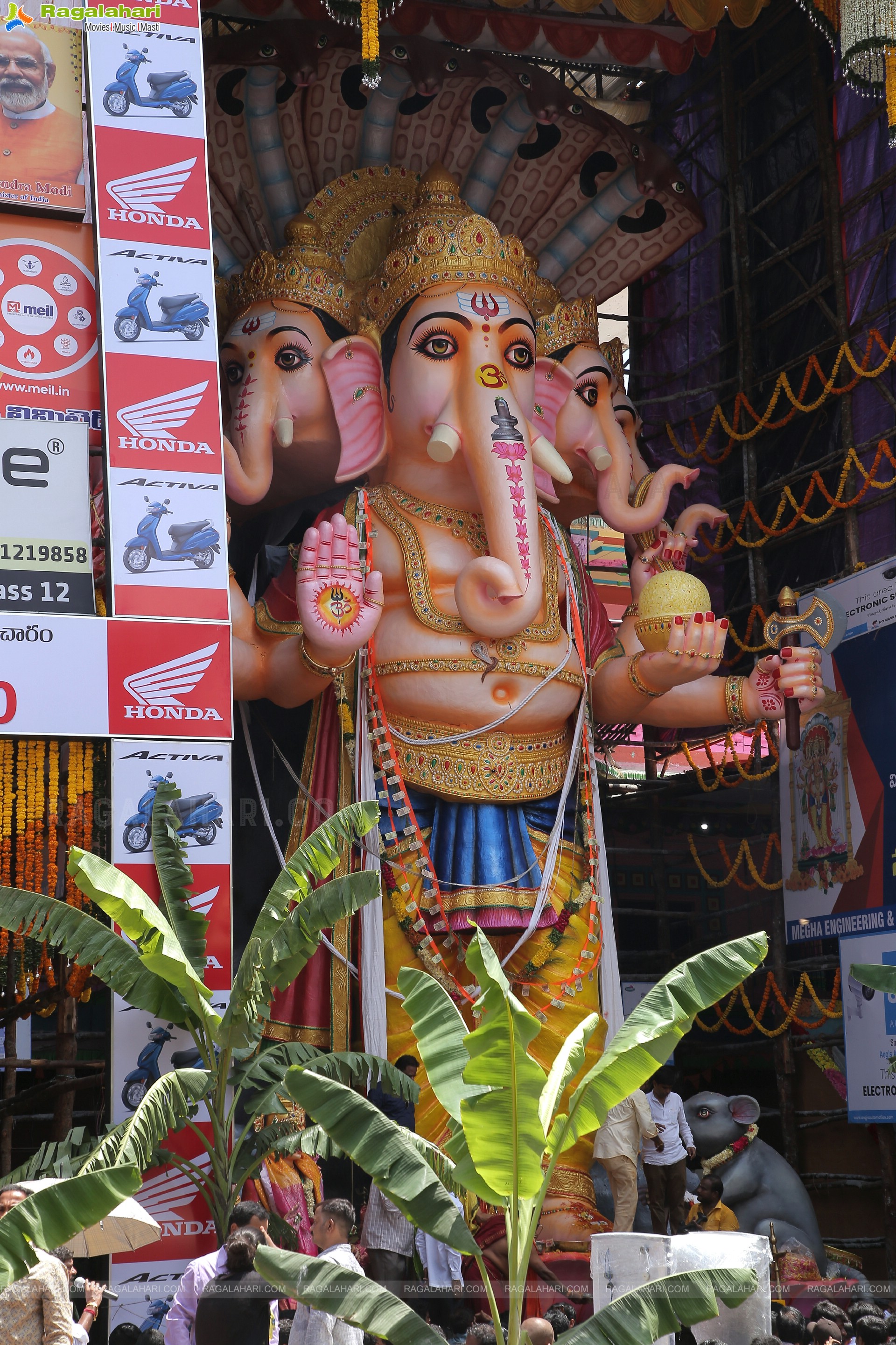 Khairatabad Ganesh 2022 as Shri Panchamukha Mahalakshmi Ganapati - The 50-Feet Tall Idol Made From Clay