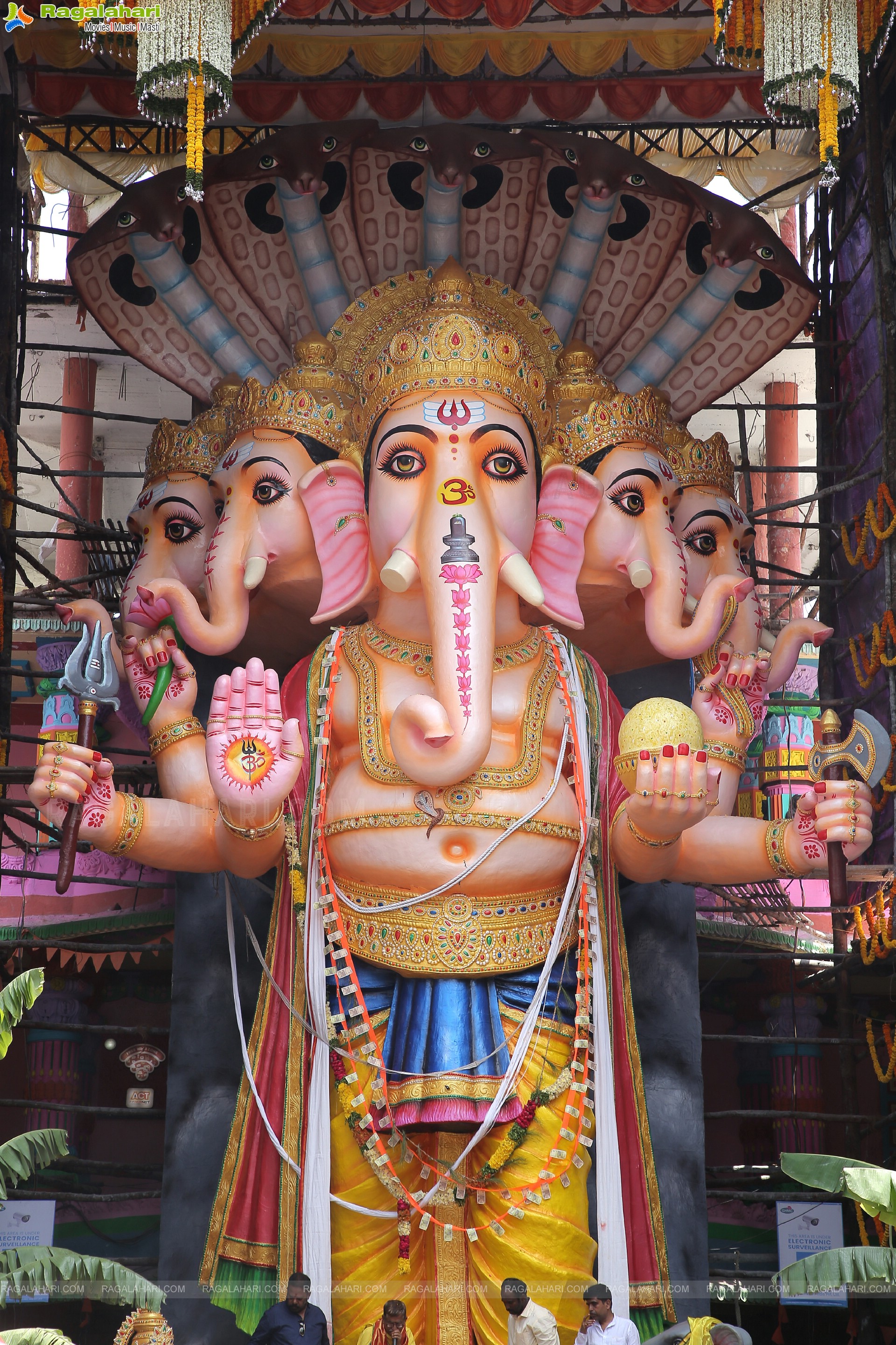 Khairatabad Ganesh 2022 as Shri Panchamukha Mahalakshmi Ganapati - The 50-Feet Tall Idol Made From Clay