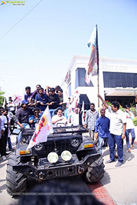 Bhola Shankar Movie Team Rally, Hyderabad