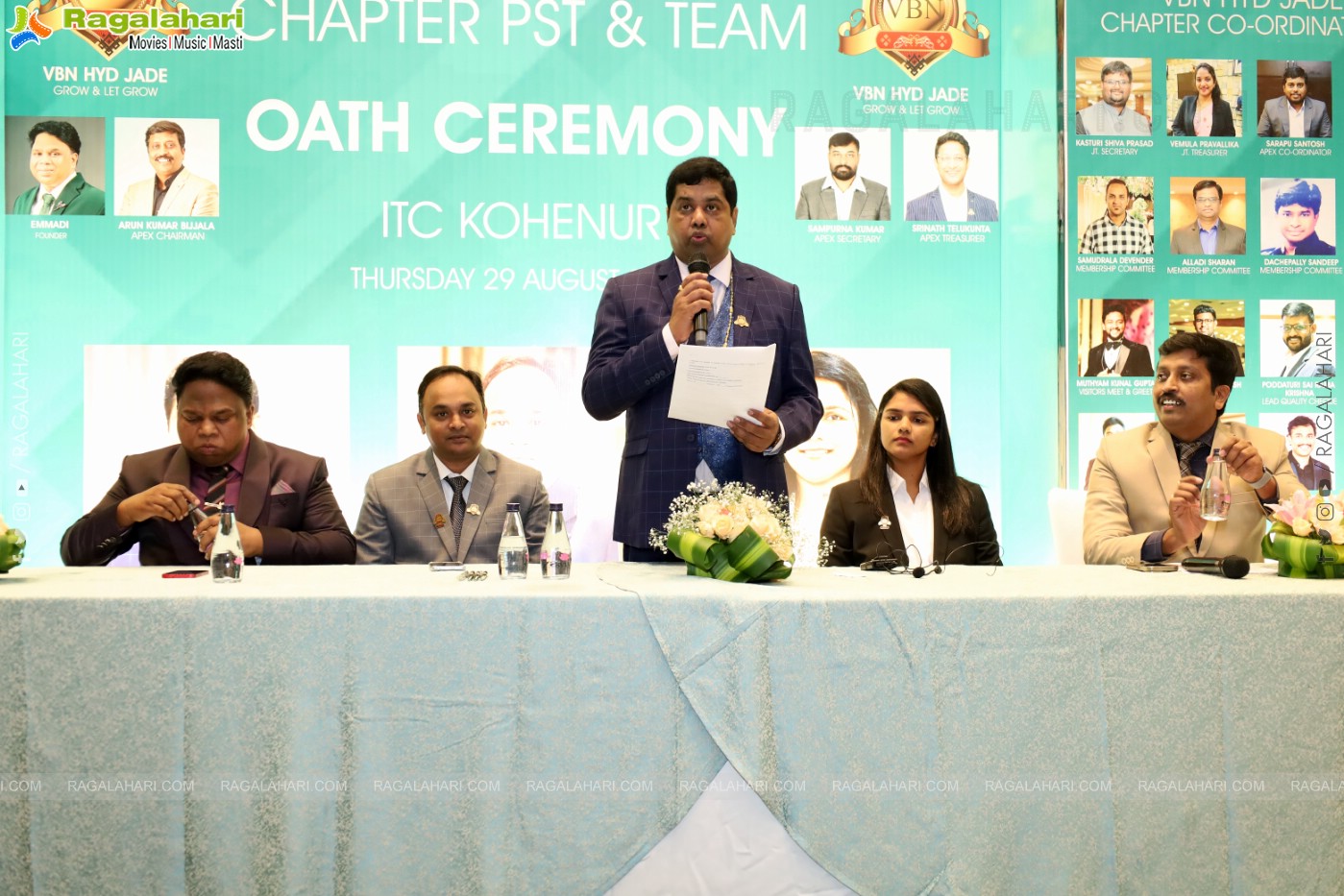 VBN Hyderabad Jade Chapter PST and Team Oath Ceremony, ITC Kohenur