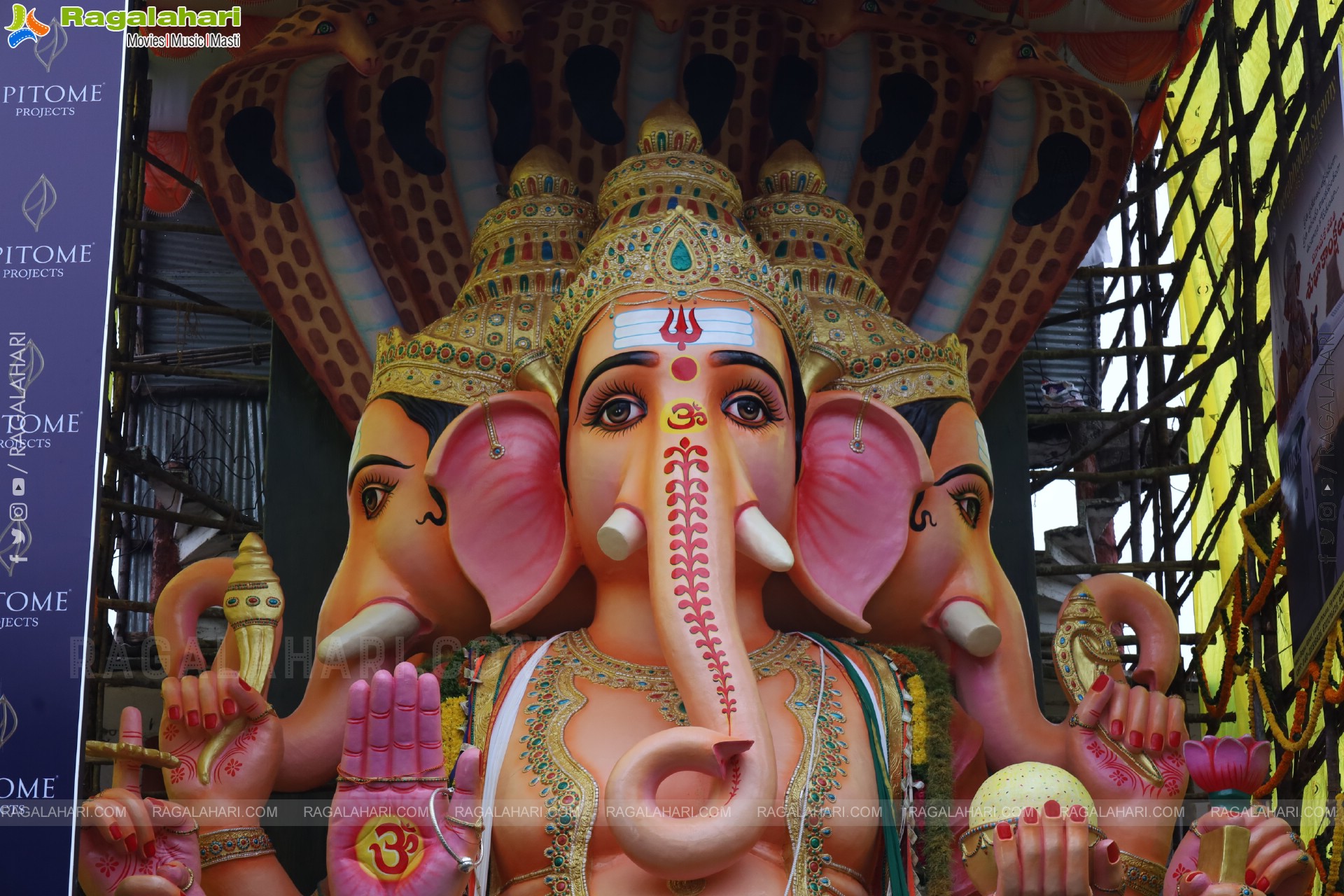 Khairatabad Ganesh 2025 as Vishwashanti Maha Shakti Ganapati - 69 feet Tall Idol