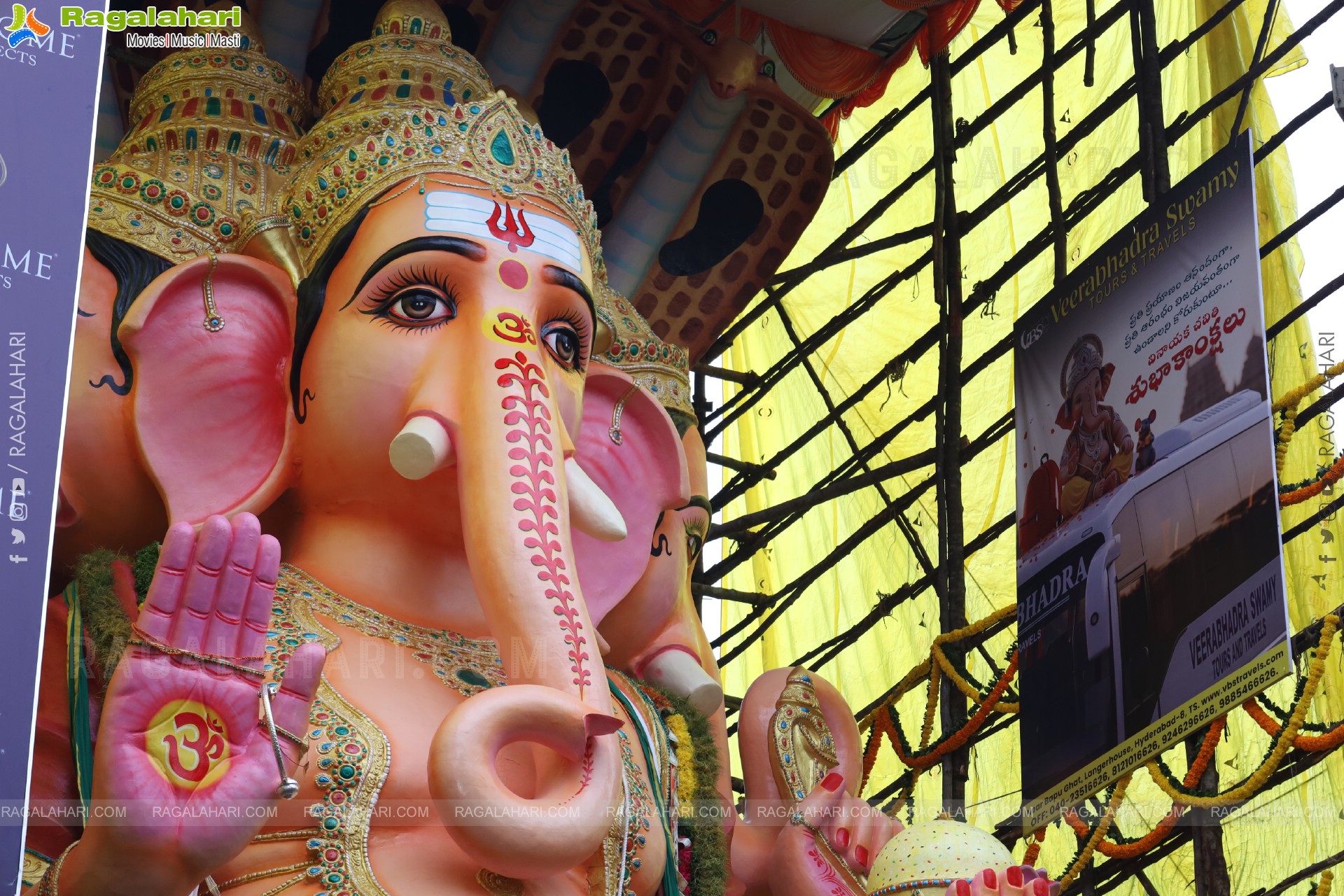Khairatabad Ganesh 2025 as Vishwashanti Maha Shakti Ganapati - 69 feet Tall Idol