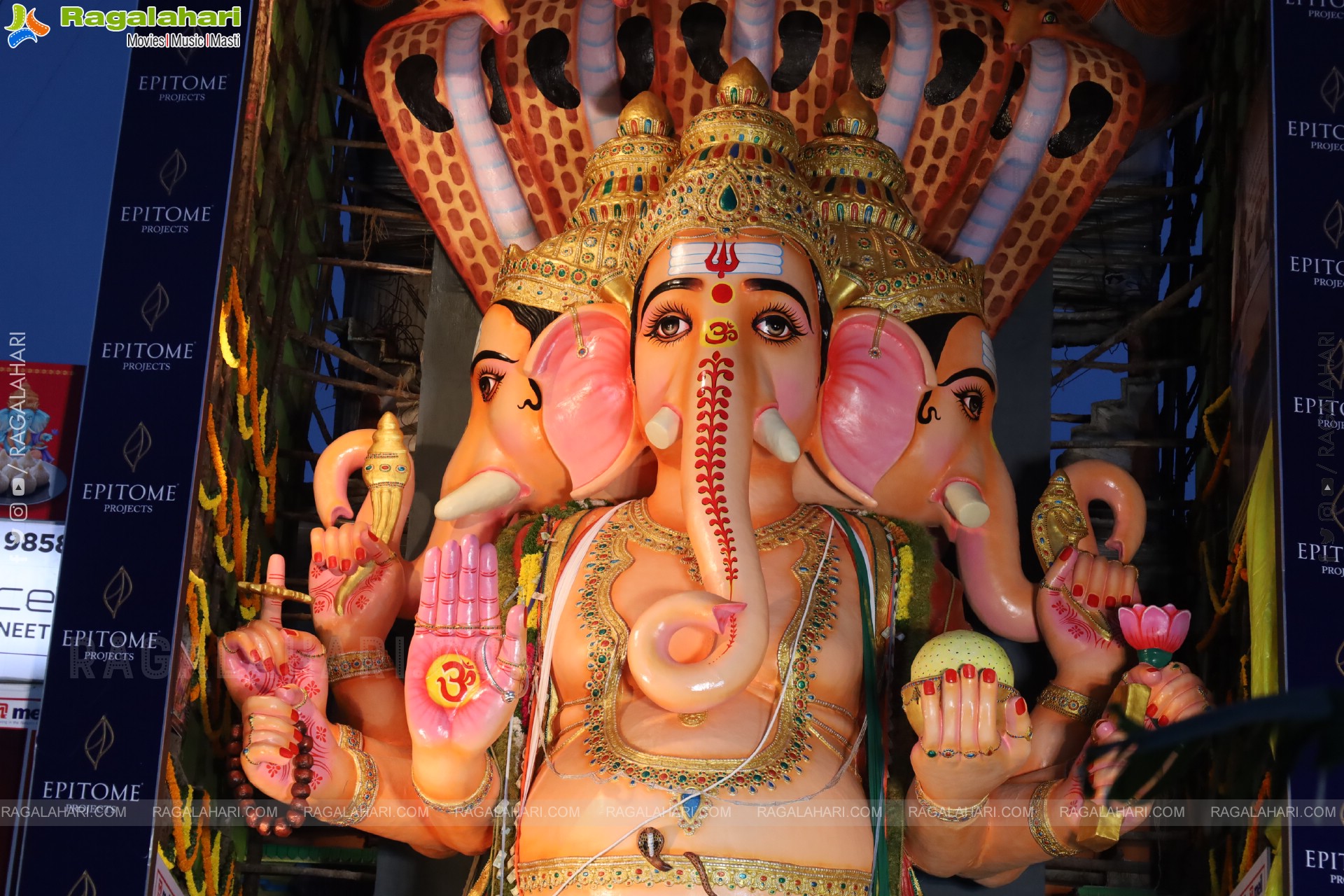 Khairatabad Ganesh 2025 as Vishwashanti Maha Shakti Ganapati - 69 feet Tall Idol