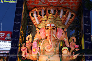 Khairatabad Ganesh 2025 as Vishwashanti Maha Shakti Ganapati