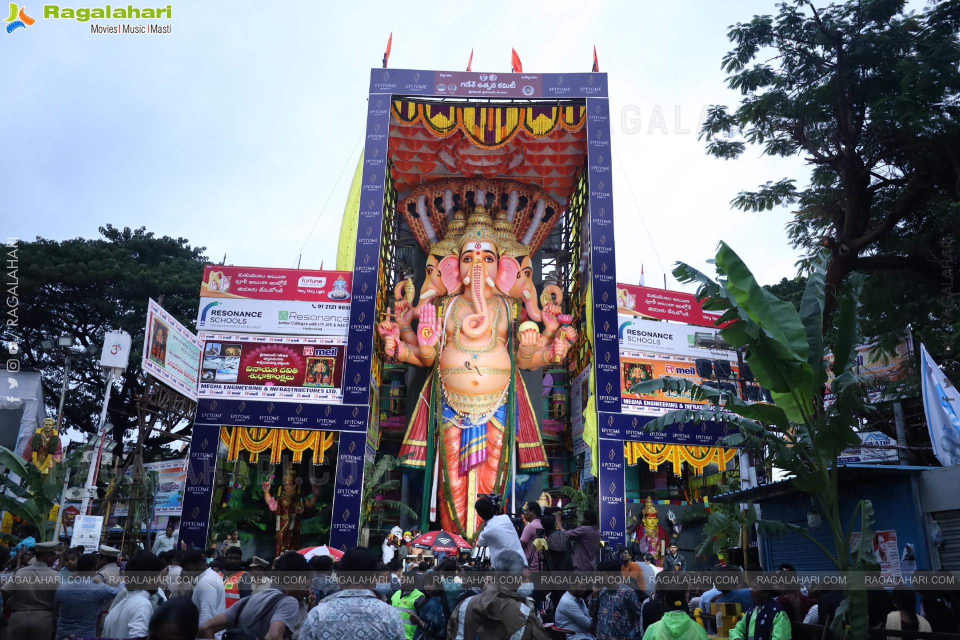 Khairatabad Ganesh 2025 as Vishwashanti Maha Shakti Ganapati - 69 feet Tall Idol