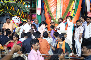 Khairatabad Ganesh 2025 as Vishwashanti Maha Shakti Ganapati