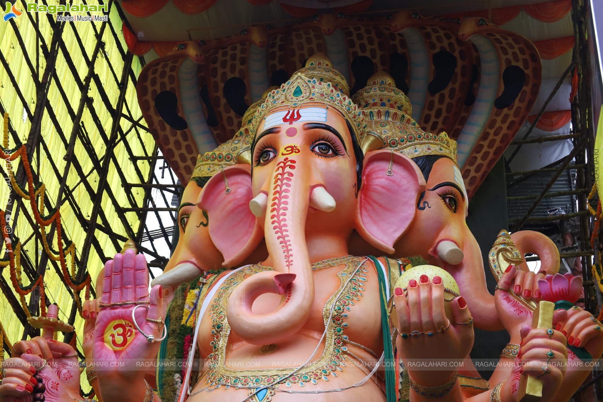 Khairatabad Ganesh 2025 as Vishwashanti Maha Shakti Ganapati - 69 feet Tall Idol