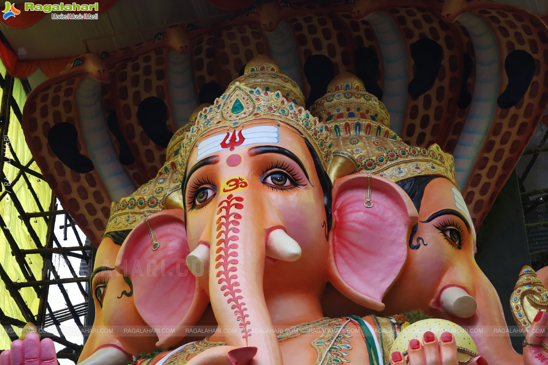 Khairatabad Ganesh 2025 as Vishwashanti Maha Shakti Ganapati - 69 feet Tall Idol