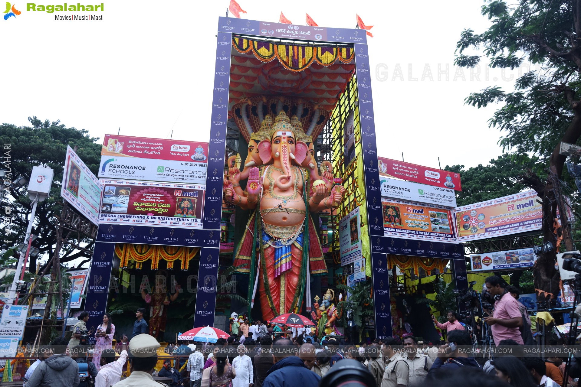 Khairatabad Ganesh 2025 as Vishwashanti Maha Shakti Ganapati - 69 feet Tall Idol